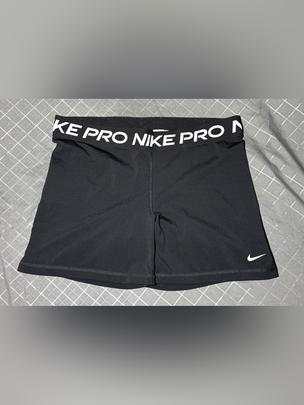 Nike Black Pro Compression Training Shorts with White Logo